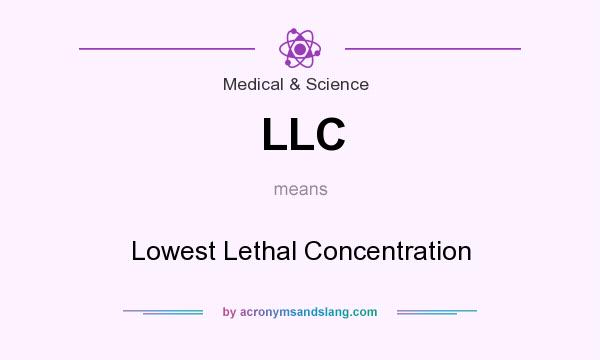 What does LLC mean? It stands for Lowest Lethal Concentration