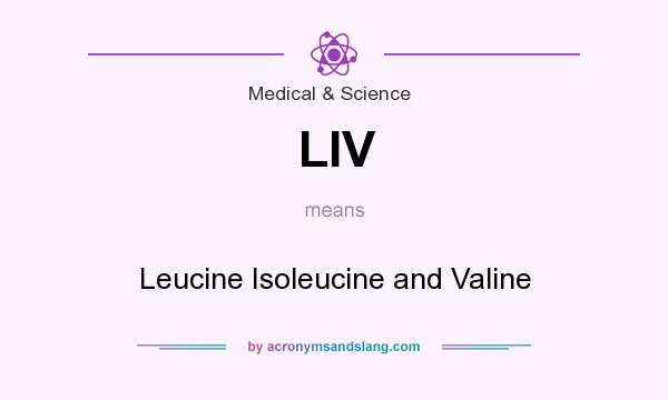 What does LIV mean? It stands for Leucine Isoleucine and Valine