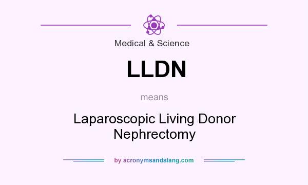 What does LLDN mean? It stands for Laparoscopic Living Donor Nephrectomy