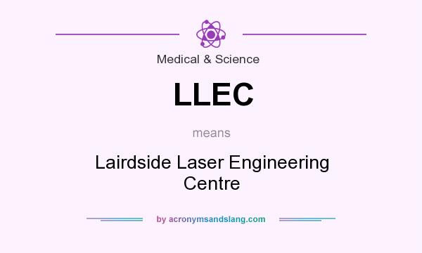 What does LLEC mean? It stands for Lairdside Laser Engineering Centre