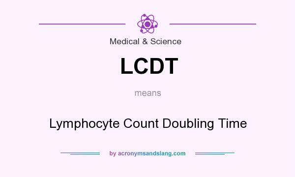 What does LCDT mean? It stands for Lymphocyte Count Doubling Time