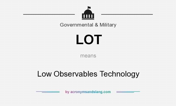 What does LOT mean? It stands for Low Observables Technology