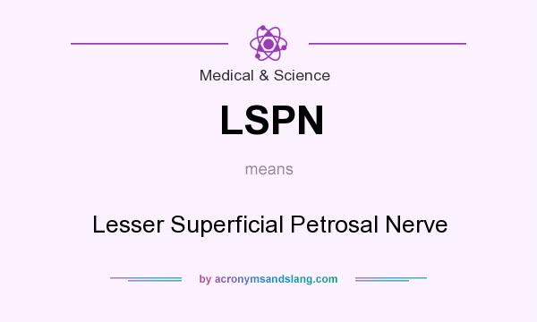 What does LSPN mean? It stands for Lesser Superficial Petrosal Nerve