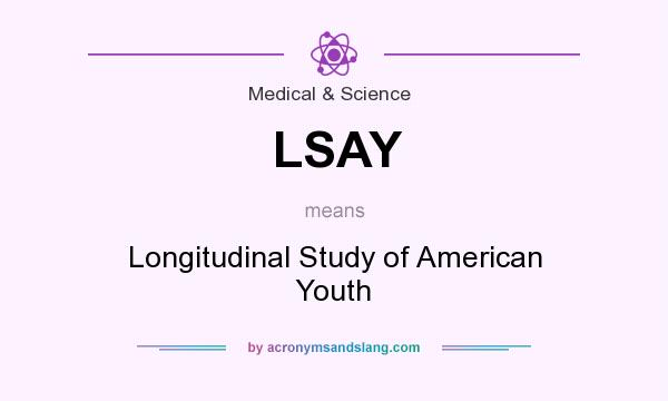 What does LSAY mean? It stands for Longitudinal Study of American Youth