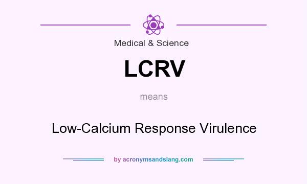 What does LCRV mean? It stands for Low-Calcium Response Virulence