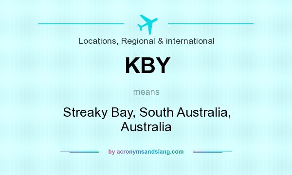 What does KBY mean? It stands for Streaky Bay, South Australia, Australia