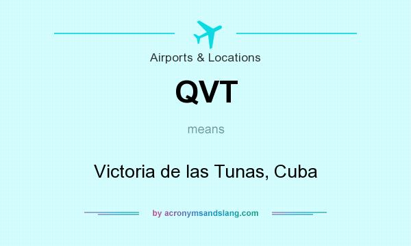 What does QVT mean? It stands for Victoria de las Tunas, Cuba