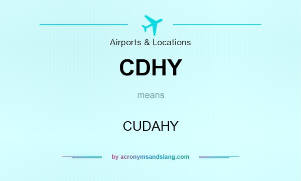 What does CDHY mean? It stands for CUDAHY
