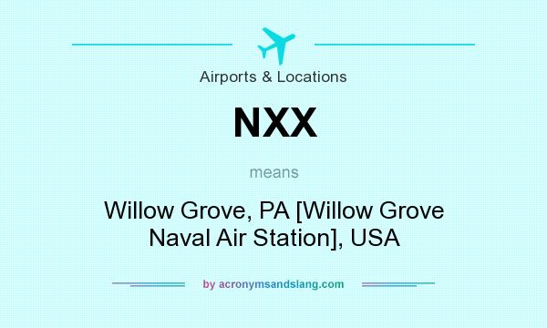 What does NXX mean? It stands for Willow Grove, PA [Willow Grove Naval Air Station], USA