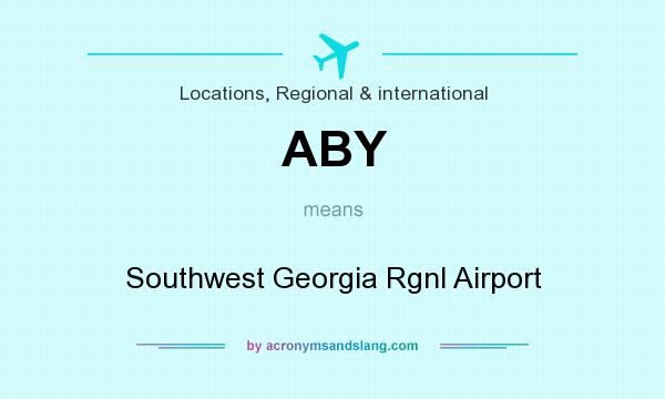 What does ABY mean? It stands for Southwest Georgia Rgnl Airport