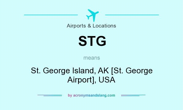 What does STG mean? It stands for St. George Island, AK [St. George Airport], USA