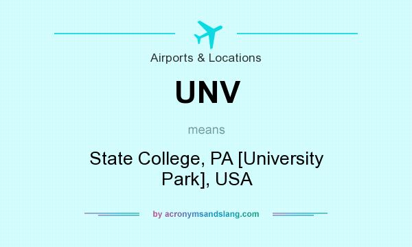 What does UNV mean? It stands for State College, PA [University Park], USA