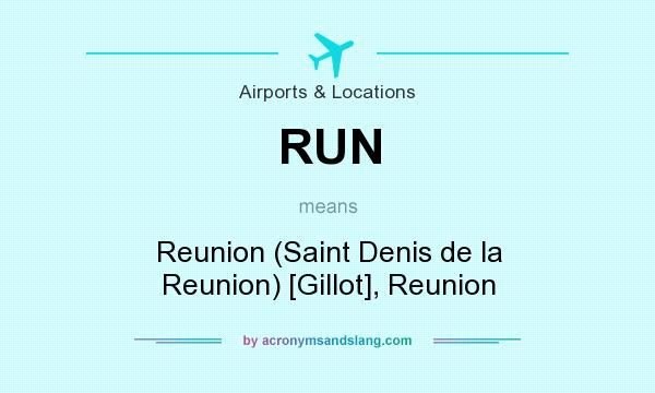 What does RUN mean? It stands for Reunion (Saint Denis de la Reunion) [Gillot], Reunion