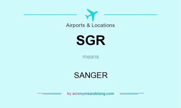 What does SGR mean? It stands for SANGER