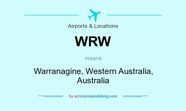 What does WRW mean? It stands for Warranagine, Western Australia, Australia