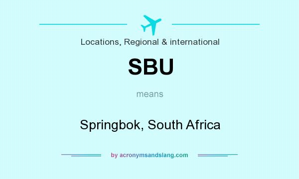 What does SBU mean? It stands for Springbok, South Africa