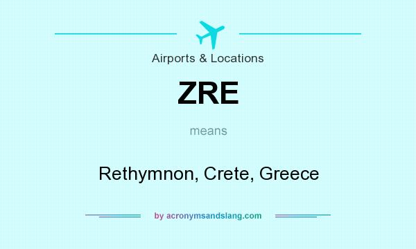 What does ZRE mean? It stands for Rethymnon, Crete, Greece