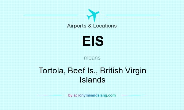 What does EIS mean? It stands for Tortola, Beef Is., British Virgin Islands