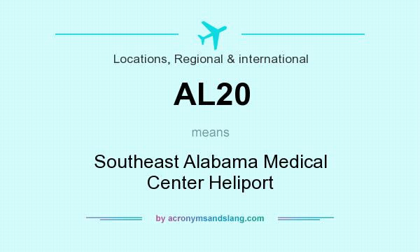 What does AL20 mean? It stands for Southeast Alabama Medical Center Heliport