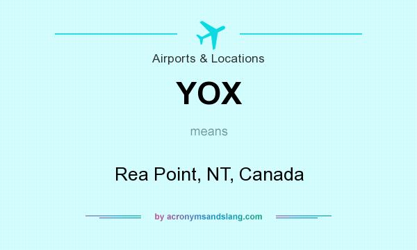 What does YOX mean? It stands for Rea Point, NT, Canada