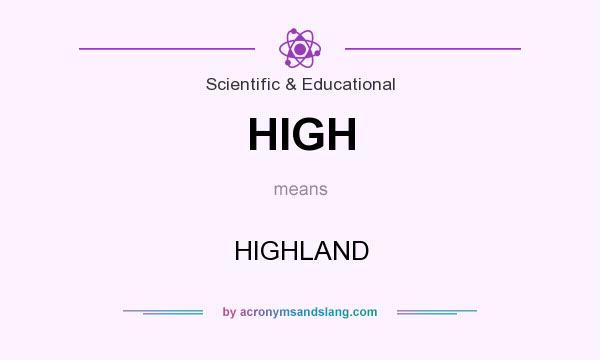 What does HIGH mean? It stands for HIGHLAND