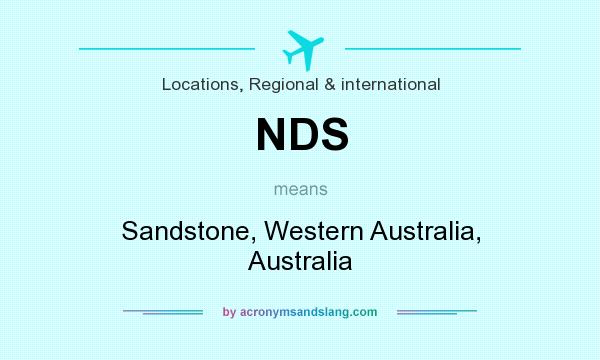 What does NDS mean? It stands for Sandstone, Western Australia, Australia