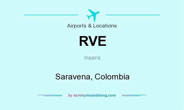 What does RVE mean? It stands for Saravena, Colombia