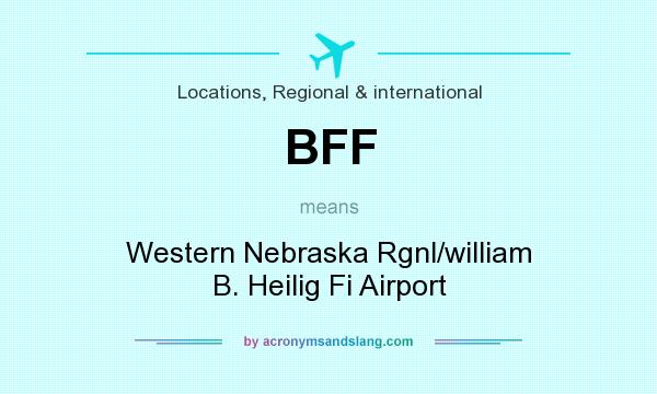 What does BFF mean? It stands for Western Nebraska Rgnl/william B. Heilig Fi Airport