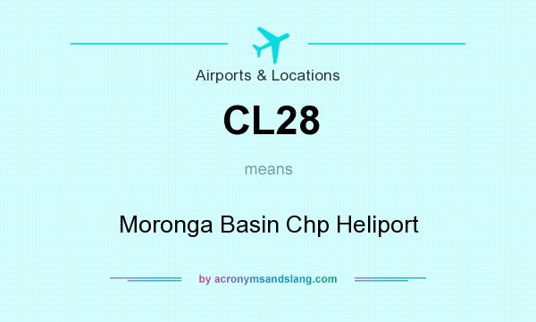 What does CL28 mean? It stands for Moronga Basin Chp Heliport