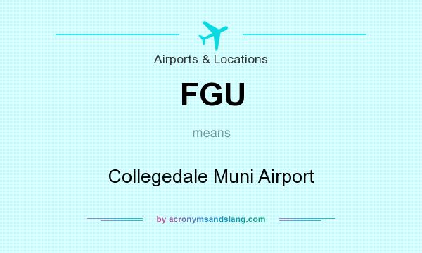 What does FGU mean? It stands for Collegedale Muni Airport