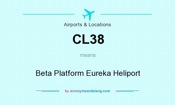 What does CL38 mean? It stands for Beta Platform Eureka Heliport