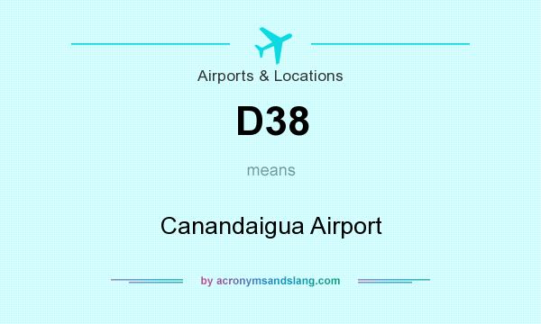 What does D38 mean? It stands for Canandaigua Airport