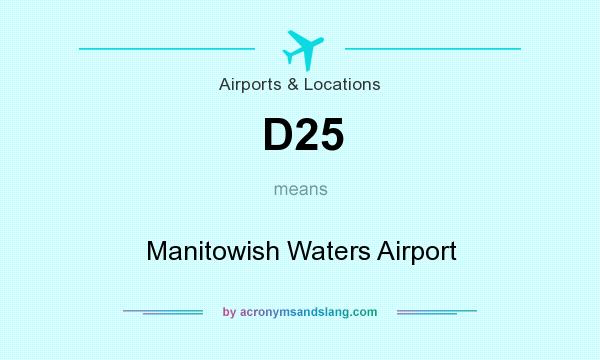 What does D25 mean? It stands for Manitowish Waters Airport