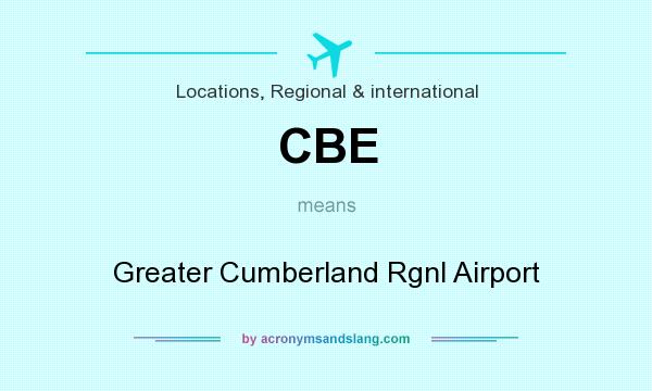 What does CBE mean? It stands for Greater Cumberland Rgnl Airport