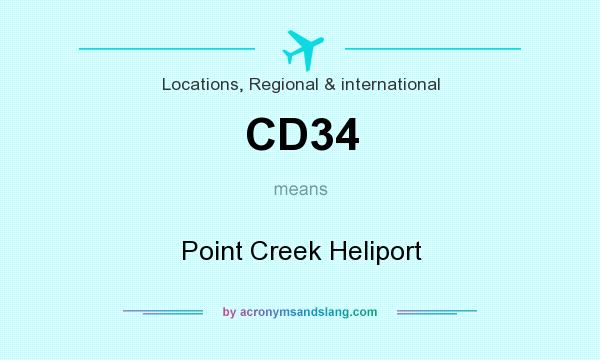 What does CD34 mean? It stands for Point Creek Heliport