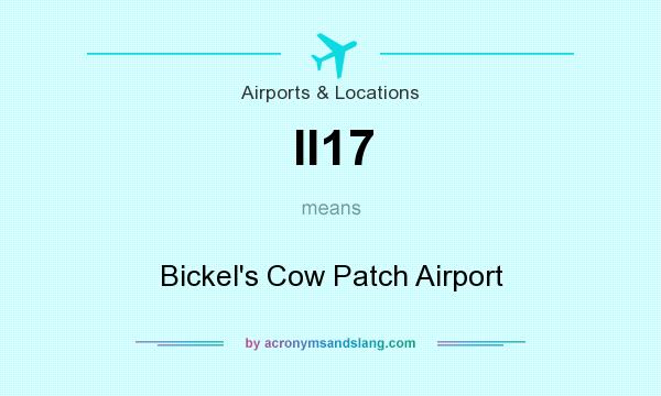 What does II17 mean? It stands for Bickel`s Cow Patch Airport