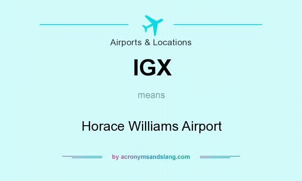 What does IGX mean? It stands for Horace Williams Airport