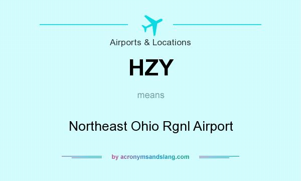What does HZY mean? It stands for Northeast Ohio Rgnl Airport
