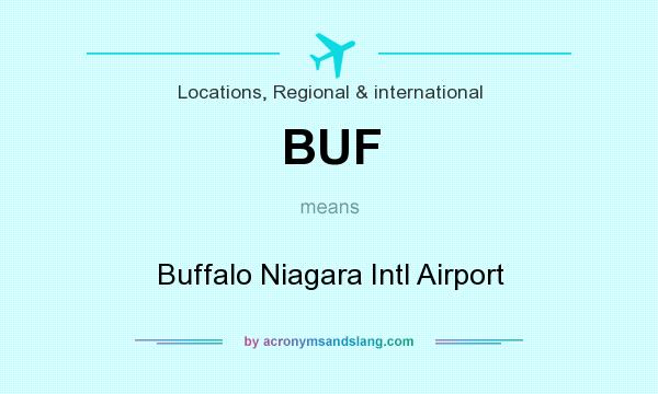 What does BUF mean? It stands for Buffalo Niagara Intl Airport
