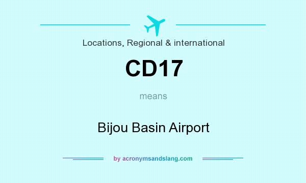 What does CD17 mean? It stands for Bijou Basin Airport