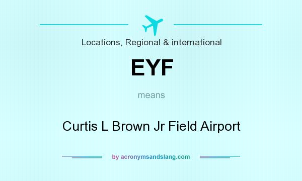 What does EYF mean? It stands for Curtis L Brown Jr Field Airport