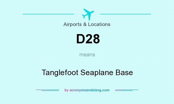 What does D28 mean? It stands for Tanglefoot Seaplane Base