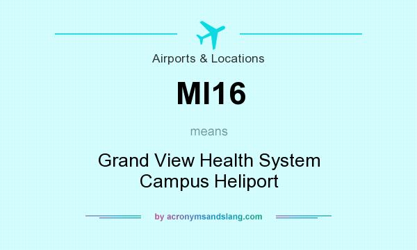 What does MI16 mean? It stands for Grand View Health System Campus Heliport