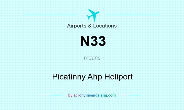 What does N33 mean? It stands for Picatinny Ahp Heliport