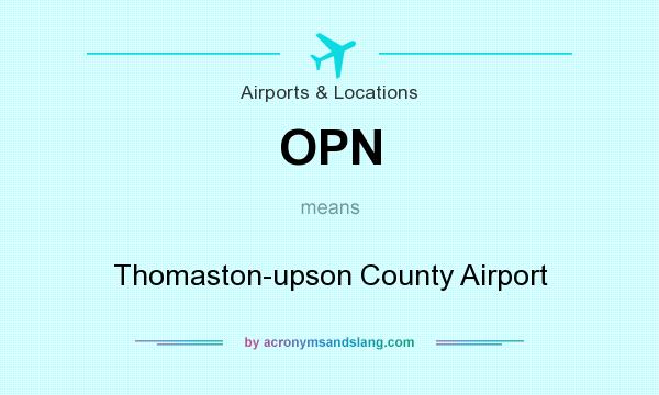 What does OPN mean? It stands for Thomaston-upson County Airport