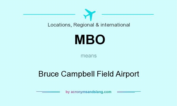 What does MBO mean? It stands for Bruce Campbell Field Airport