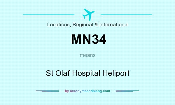 What does MN34 mean? It stands for St Olaf Hospital Heliport
