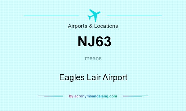 What does NJ63 mean? It stands for Eagles Lair Airport