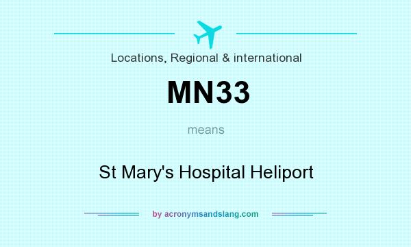 What does MN33 mean? It stands for St Mary`s Hospital Heliport
