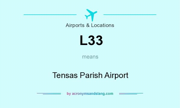 What does L33 mean? It stands for Tensas Parish Airport